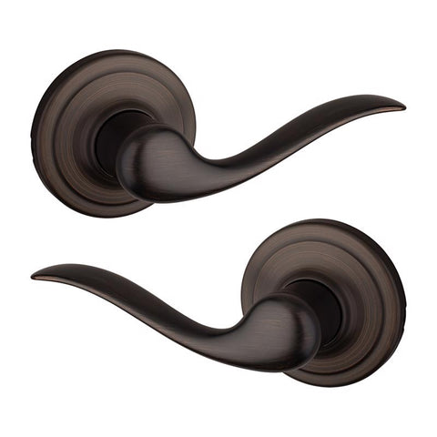 Kwikset Tustin Venetian Bronze Passage Lever 1-3/4 in.