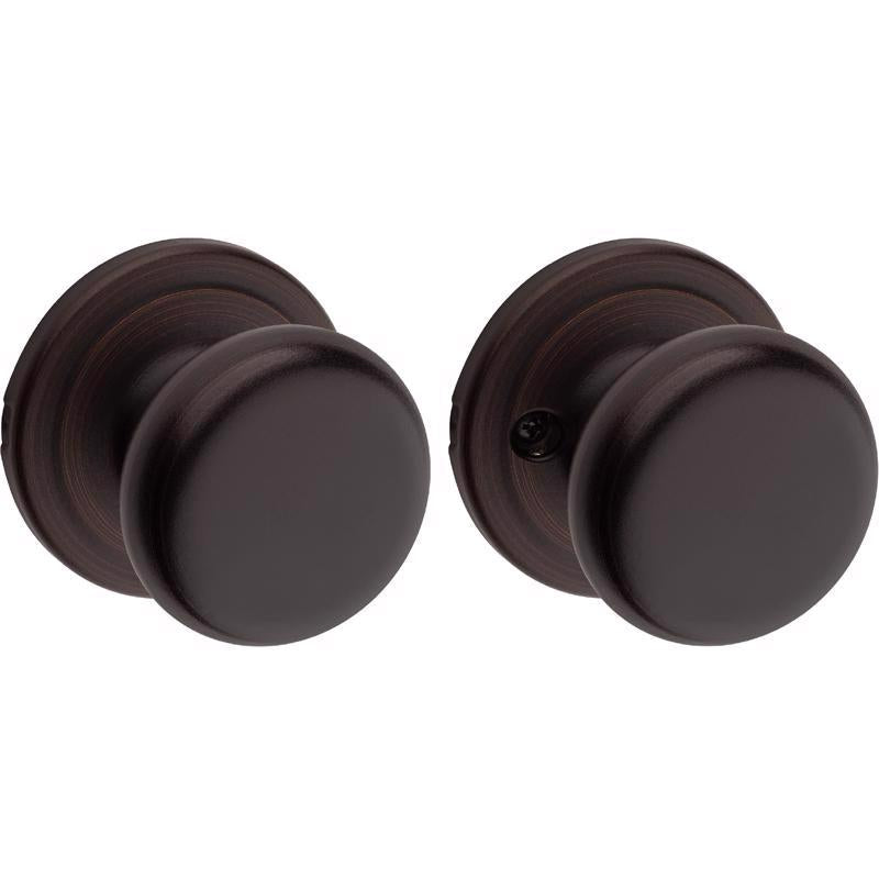Kwikset Juno Signature Series Traditional Venetian Bronze Passage Door Knob 1-3/4 in.