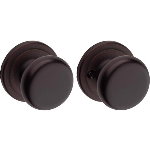 Kwikset Juno Signature Series Traditional Venetian Bronze Passage Door Knob 1-3/4 in.