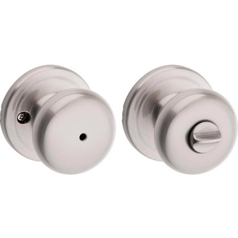 Kwikset Juno Signature Series Traditional Satin Nickel Privacy Door Knob 1-3/4 in.