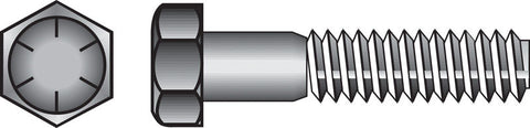 HILLMAN 1/4 in. D X 1-1/2 in. L Heat Treated Steel Hex Head Cap Screw 100 pk