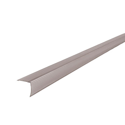 M-D Building Products Borde de Escalera de Aluminio Preacabado en Estaño de 1.125 pulg. de Alto X 1.125 pulg. de Ancho X 72 pulg. de Largo