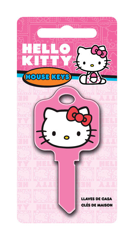 HILLMAN Hello Kitty House/Office Key Blank 68 Single For Schlage Locks Pink (Pack of 5)