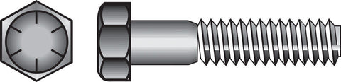 HILLMAN 5/16 in. D X 2-1/2 in. L Heat Treated Steel Hex Head Cap Screw 100 pk