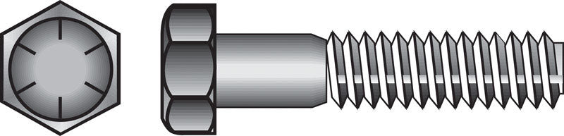 HILLMAN Tornillo de cabeza hexagonal de acero tratado térmicamente, 7/16 pulg. de diámetro x 3 pulg. de largo, paquete de 50