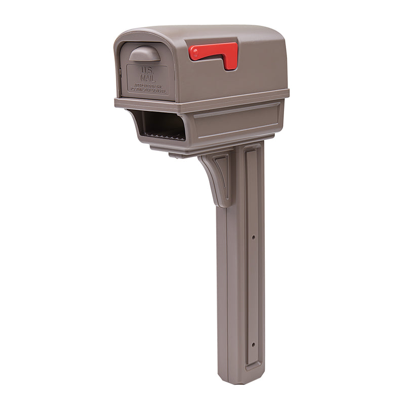 Architectural Mailboxes Gentry Classic Plastic Post Mount Mocha Mailbox