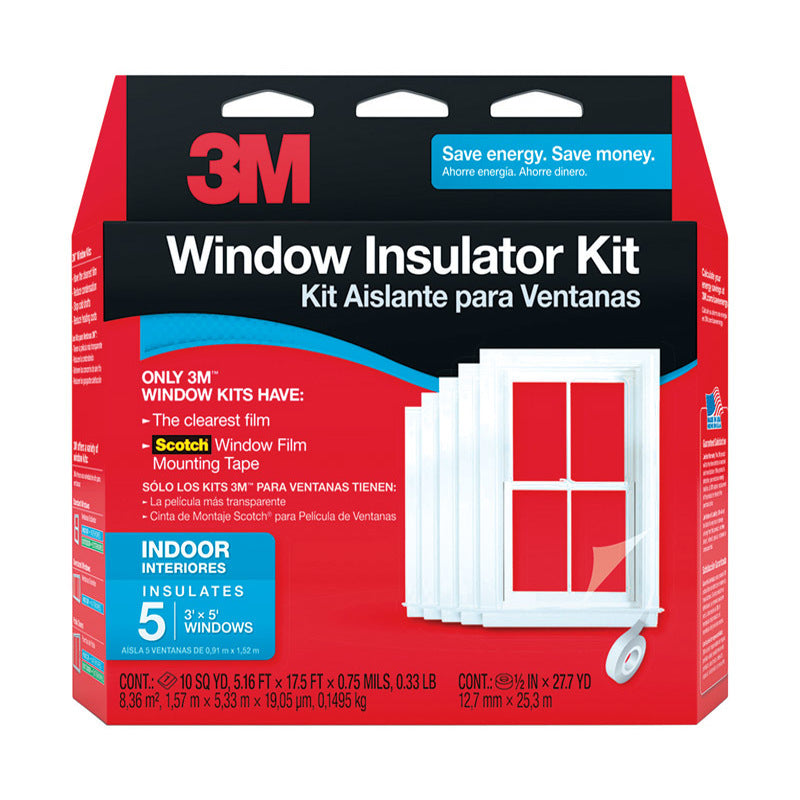 3M Clear Plastic Window Insulation Kit For Windows 17.5… | WareRise
