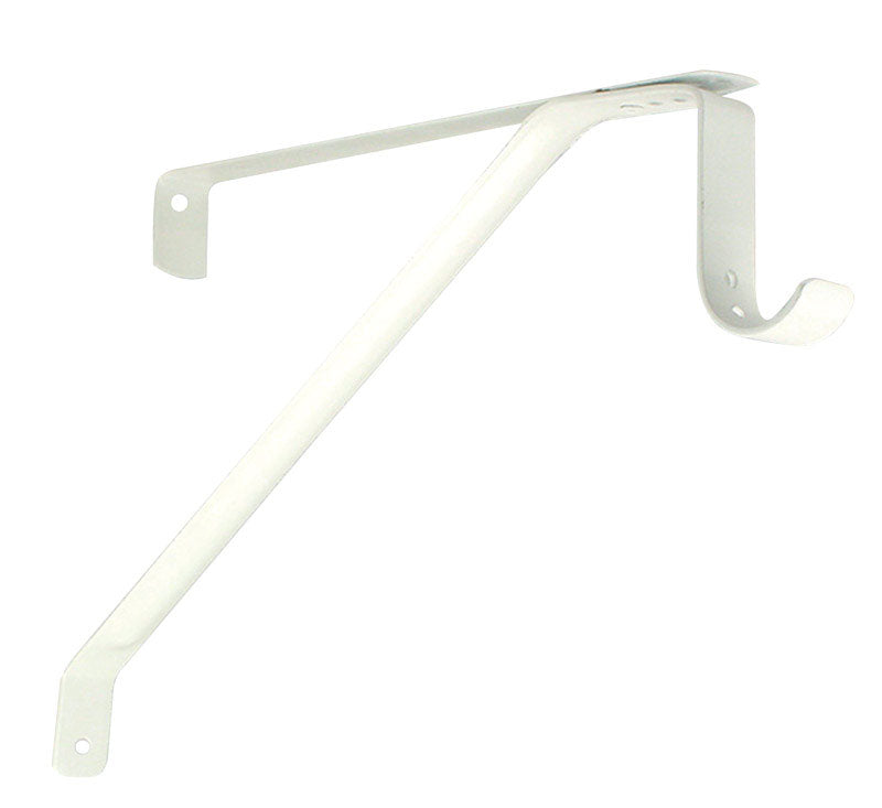 Knape & Vogt John Sterling White Steel Shelf/Rod Bracket 12 Ga. 10 in. L 250 lb (Pack of 20)
