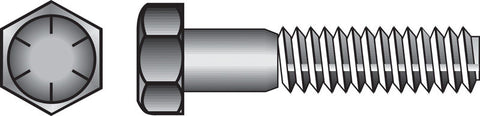 HILLMAN 1 in. D X 4 in. L Heat Treated Steel Hex Head Cap Screw 10 pk