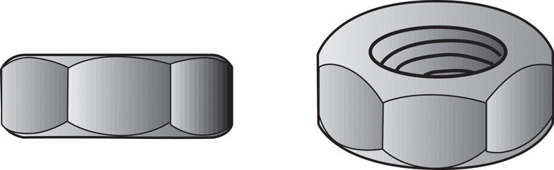 HILLMAN 25 1-8 in. Zinc-Plated Steel SAE Hex Nut 1 pk