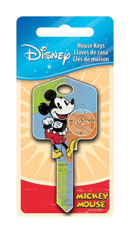 HILLMAN Disney Mickey Mouse House Key Blank 66/97 Single For Kwikset and Titan Locks Multicolored (Pack of 5)