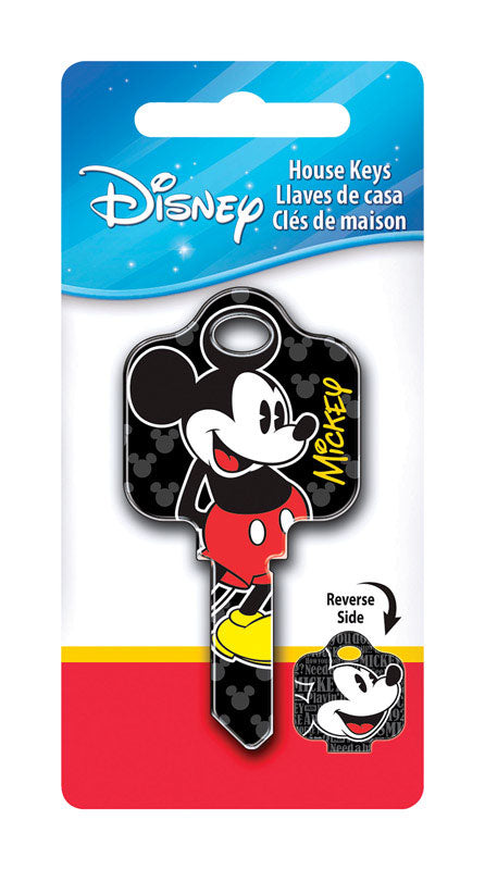 HILLMAN Disney Mickey Mouse - Signature House Key Blank 68 Single For Schlage Locks Multicolored (Pack of 5)