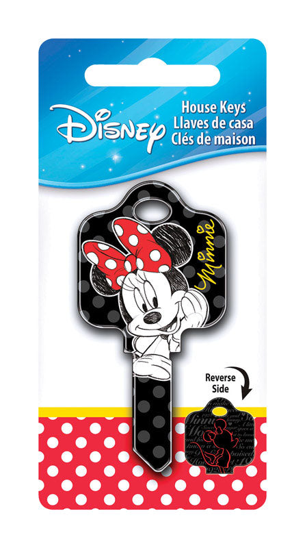HILLMAN Disney Minnie Mouse - Signature House Key Blank 68 Single For Schlage Locks Multicolored (Pack of 5)