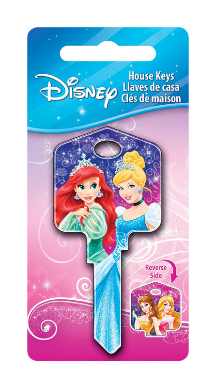 HILLMAN Disney Princesses House Key Blank 66/97 Single For Kwikset and Titan Locks Multicolored (Pack of 5)