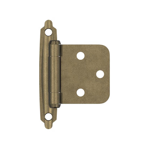 Amerock 1-3/4 in. W X 2-3/4 in. L Burnished Brass Steel Self-Closing Hinge 2 pk