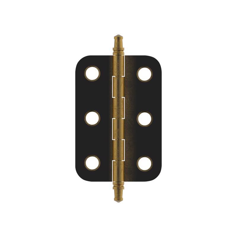 Amerock 1-3/8 in. W X 2-11/16 in. L Antique Brass Steel Decorative Hinge 2 pk