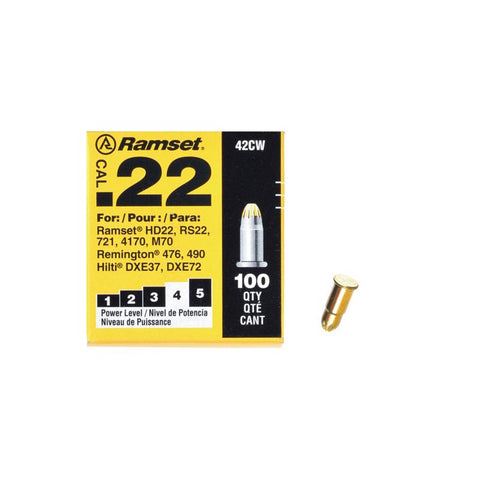 Ramset 0.22 in. D X 1/2 in. L Steel Flat Head Powder Loads 100 pk