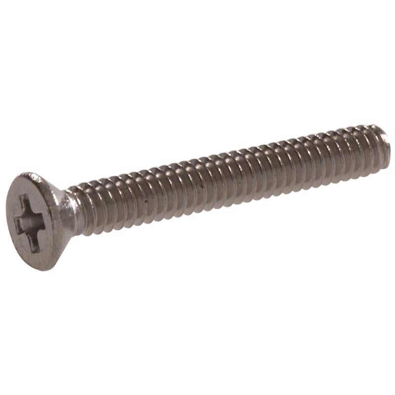 HILLMAN No. 8-32 Ga. X 1-1/4 in. L Phillips Flat Head Stainless Steel Machine Screws 100 pk