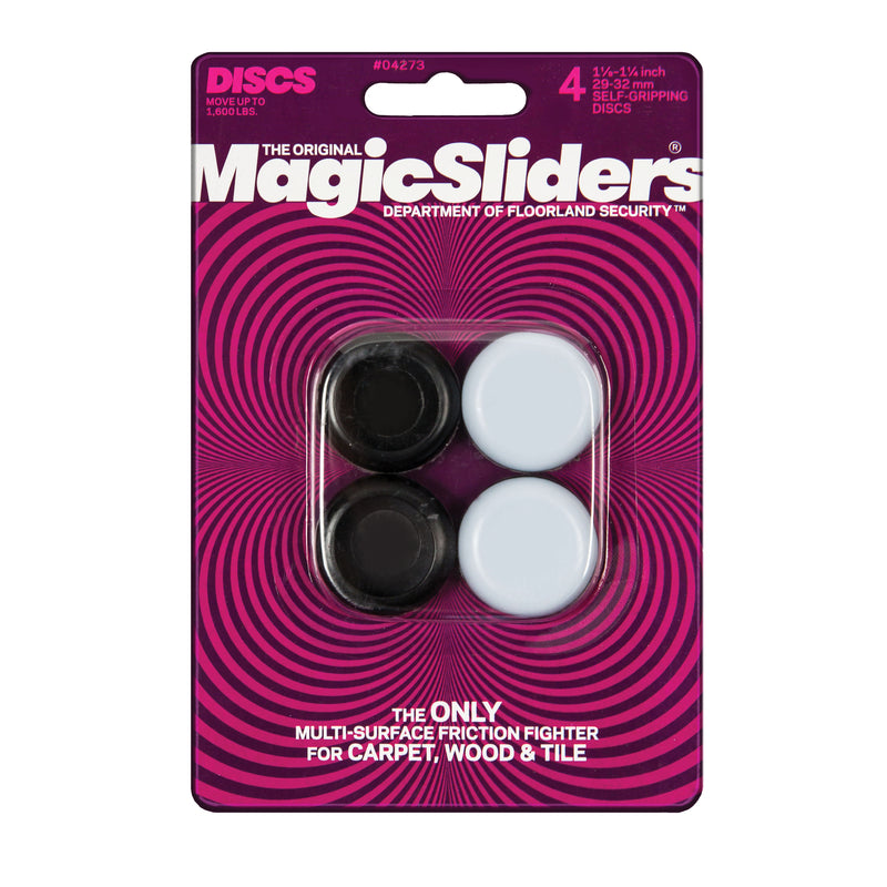 Magic Sliders Deslizadores de suelo de plástico gris paquete de 4