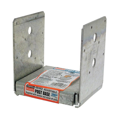 Simpson Strong-Tie ZMax 3.13 in. H X 5.5 in. W 12 Ga. Galvanized Steel Post Base