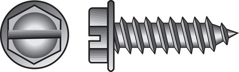 HILLMAN No. 6 Ga. X 3/4 in. L Slotted Hex Washer Head Sheet Metal Screws 100 pk