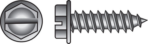 HILLMAN No. 6 Ga. X 1 in. L Slotted Hex Washer Head Sheet Metal Screws 100 pk