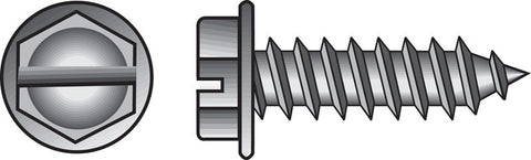HILLMAN No. 14 Ga. X 1-1/4 in. L Slotted Hex Washer Head Sheet Metal Screws 100 pk