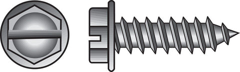 HILLMAN No. 14 Ga. X 1-1/2 in. L Slotted Hex Washer Head Sheet Metal Screws 100 pk