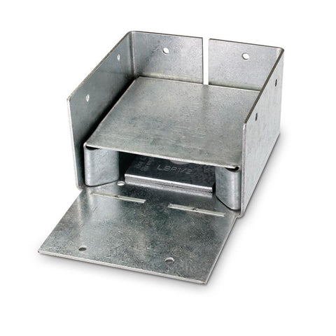 Simpson Strong-Tie ZMax 2.25 in. H X 3.56 in. W 16 Ga. Galvanized Steel Post Base (Pack of 10)