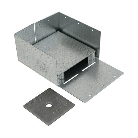 Simpson Strong-Tie ZMax 3 in. H X 5.5 in. W 12 Ga. Galvanized Steel Post Base (Pack of 6)