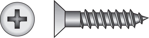 HILLMAN No. 4 X 3/4 in. L Phillips Zinc-Plated Coarse Wood Screws 100 pk