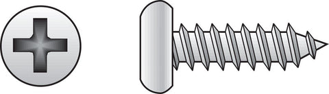 HILLMAN No. 4 Ga. X 3/4 in. L Phillips Pan Head Sheet Metal Screws 100 pk