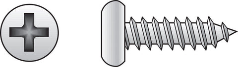 HILLMAN No. 10 Ga. X 7/8 in. L Phillips Pan Head Sheet Metal Screws 100 pk