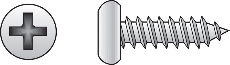 HILLMAN No. 14 Ga. X 1-1/4 in. L Phillips Pan Head Sheet Metal Screws 100 pk