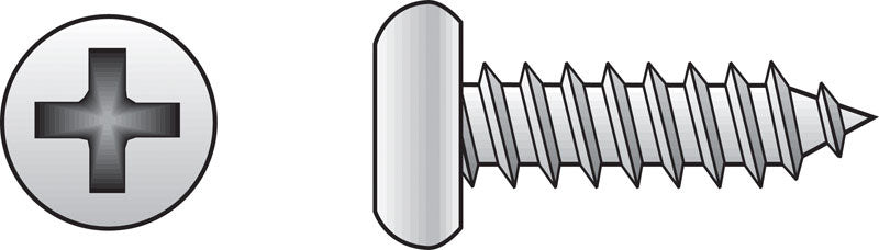 HILLMAN No. 10 Ga. X 1-1/2 in. L Phillips Pan Head Sheet Metal Screws 100 pk