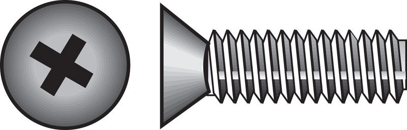 HILLMAN No. 10-24 Ga. X 1-1/2 in. L Phillips Flat Head Zinc-Plated Steel Machine Screws 100 pk