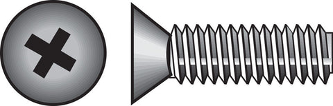 HILLMAN No. 1/4-20 Ga. X 1/2 in. L Phillips Flat Head Zinc-Plated Steel Machine Screws 100 pk