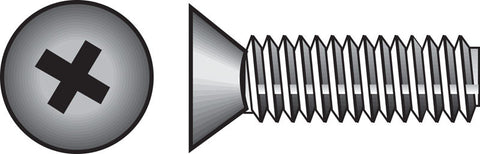 HILLMAN No. 1/4-20 Ga. X 3/4 in. L Phillips Flat Head Zinc-Plated Steel Machine Screws 100 pk