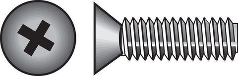 HILLMAN No. 1/4-20 Ga. X 1 in. L Phillips Flat Head Zinc-Plated Steel Machine Screws 100 pk