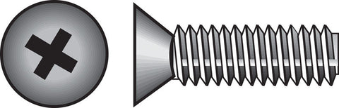 HILLMAN No. 1/4-20 Ga. X 2-1/2 in. L Phillips Flat Head Zinc-Plated Steel Machine Screws 100 pk