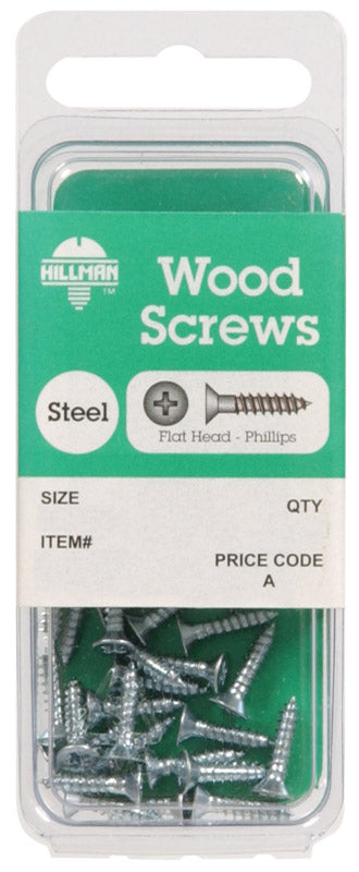 HILLMAN No. 12 X 2 in. L Phillips Zinc-Plated Coarse Wood Screws 4 pk (Pack of 10)