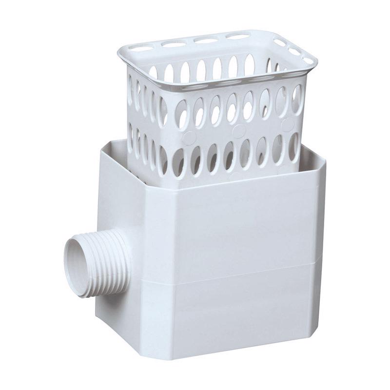 Amerimax 2.5 in. H X 4.25 in. W X 4.75 in. L White Plastic Rainwater Colander