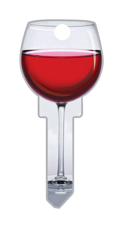 Lucky Line Key Shapes Red Wine House Key Blank Single For Schlage Multicolored (Pack of 5)