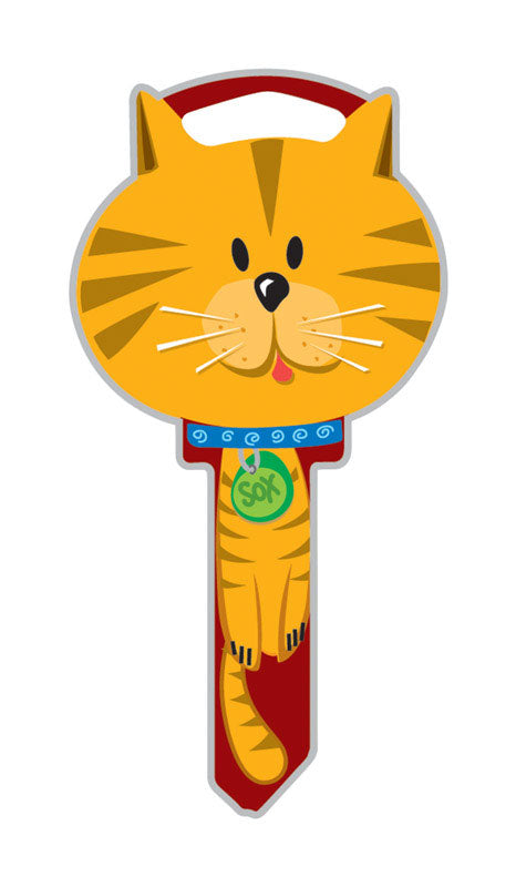 Lucky Line Key Shapes Cat House Key Blank Double For Kwikset Multicolored (Pack of 5)