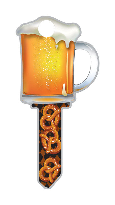 Lucky Line Key Shapes Beer Mug House Key Blank 68 Single For Schlage Locks Multicolored (Pack of 5)