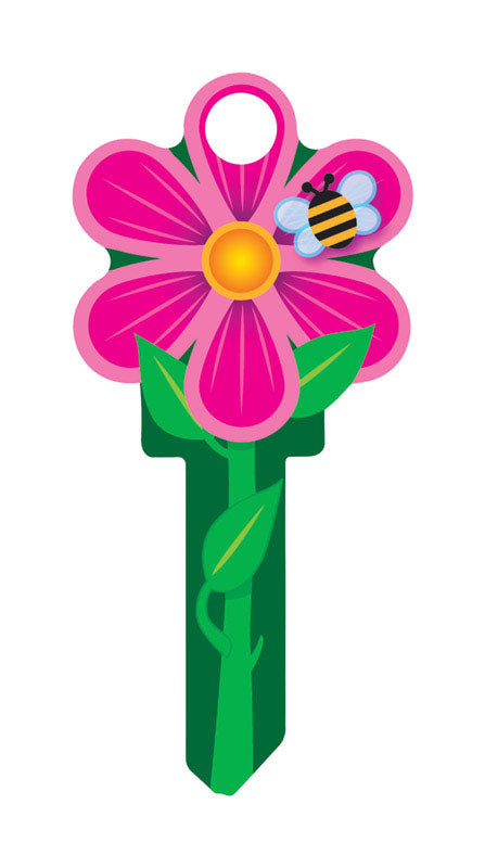 Lucky Line Key Shapes Flower House Key Blank Single For Schlage Multicolored (Pack of 5)