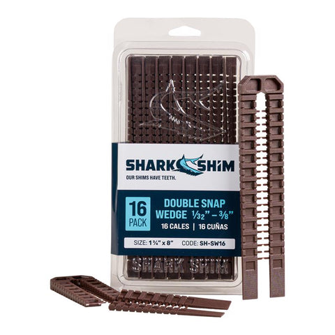 Shark Shim 1.6 in. W X 7.9 in. L Hard Plastic Double Snap Shims 16 pk