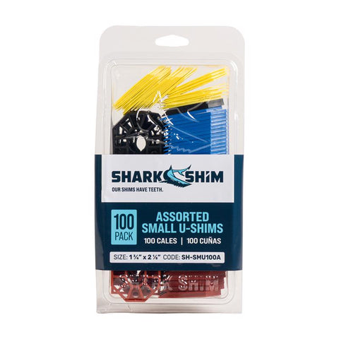 Shark Shim 1.7 in. W X 2.2 in. L Hard Plastic Small U Shims 100 pk (Pack of 14)