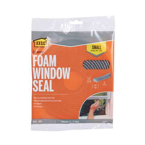 M-D Building Products Cinta de Espuma Gris para Burletes de Puertas y Ventanas 204 pulg. de largo x 0.19 pulg.