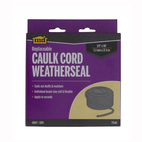 M-D Building Products Gray Synthetic Fiber Caulking Cord For Gaps and Openings 1080 in. L X 0.13 in.